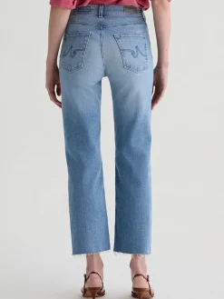 AG Jeans Brinley Mid-Rise Straight in Fiction