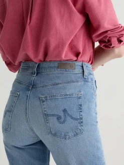 AG Jeans Brinley Mid-Rise Straight in Fiction