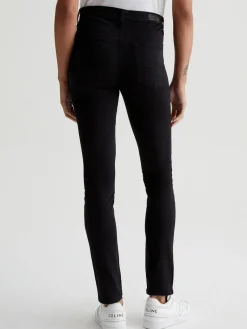 AG Jeans Prima Cigarette Leg in Super Black