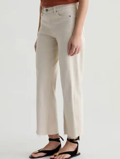 AG Jeans Saige Wide Leg Crop With Panel in Opal Stone
