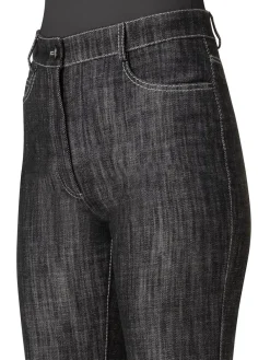 Akris Punto Courtney High-Rise Boot-Cut Jeans in Black Denim