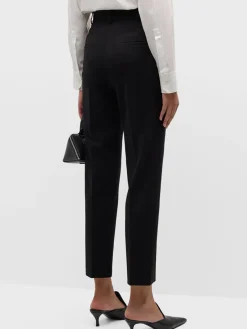 Akris Punto Elements Ferry Tapered Jersey Pants in Black