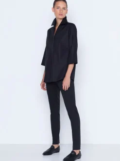 Akris Punto Mara Stretch Jersey Pants in Black