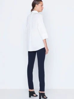 Akris Punto Mara Stretch Jersey Pants in Navy