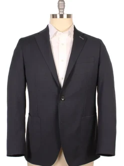 Atelier Munro Dark Blue Stretch Wool Blazer