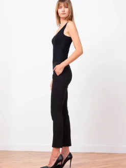 Avenue Montaigne Ben Signature Straight Leg Pant in Black