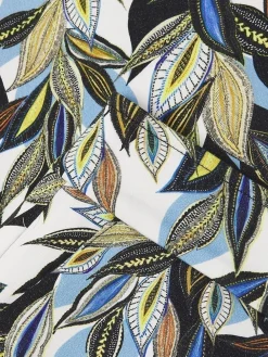 Avenue Montaigne Lulu Leaf Print Pant in Amazing Blue Multi