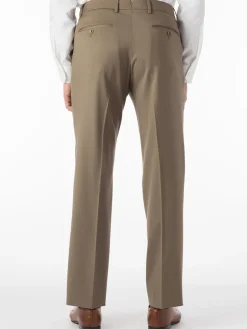 Ballin Houston Super 130s Modern Flat Front Pant in British Tan