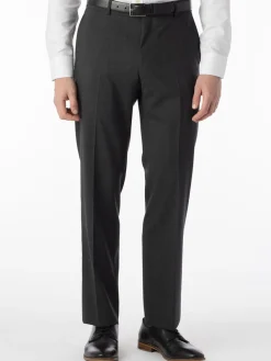 Ballin Soho Comfort 'EZE' Super 120s Modern Flat Front Twill Pant in Grey