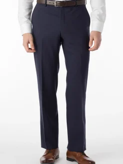 Ballin Soho Comfort 'EZE' Super 120s Modern Flat Front Twill Pant in New Navy