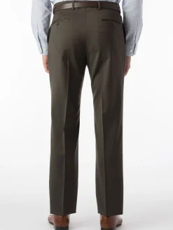 Ballin Theo Comfort 'EZE' Modern Flat Front Pant in Loden