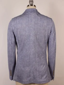 Circolo 1901 1-Button Slim Herringbone Jacket in Dark Sky