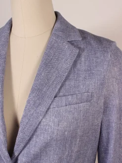 Circolo 1901 2-Button Slim Herringbone Jacket in Dark Sky