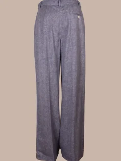 Circolo 1901 Herringbone Trouser in Dark Sky