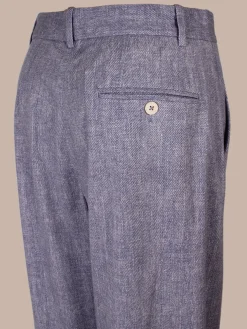 Circolo 1901 Herringbone Trouser in Dark Sky