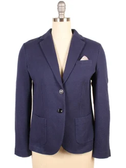 Circolo 1901 Honeycomb Short Jacket in Navy