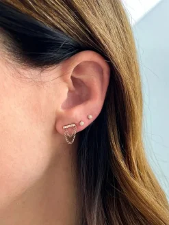 EF Collection Disco Ball Stud Earring in Yellow Gold