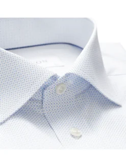 Eton Contemporary Fit Sky Blue Micro Print Dress Shirt