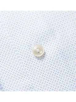 Eton Slim Fit Sky Blue Micro Print Dress Shirt