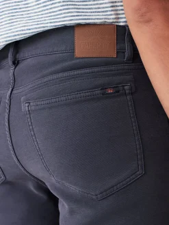 Faherty Brand Stretch Terry 5-Pocket Pant in Navy