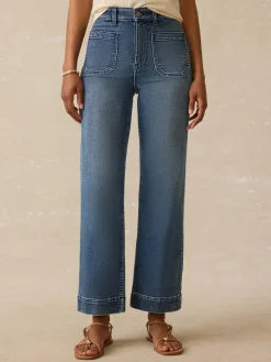 Faherty Brand Stretch Terry 5-Pocket Ankle Pant in Riverton