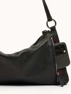 Hammitt Los Angeles Kyle Medium Shoulder Bag in Black/Gunmetal