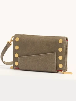 Hammitt Los Angeles Levy Clutch in Pewter/Brushed Gold