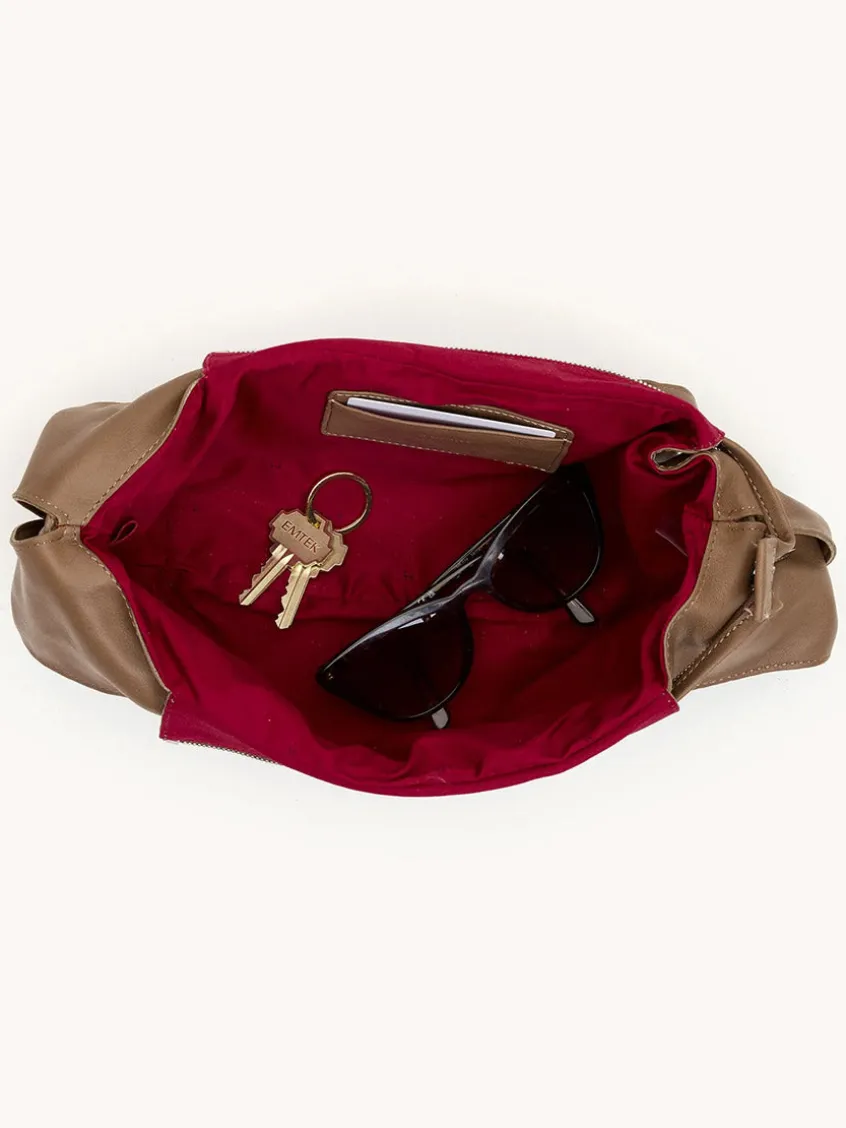 Hammitt Los Angeles Tom Zip Medium in Dune/Silver