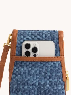 Hammitt Los Angeles VIP Mobile in Mosaic Denim/Brushed Gold