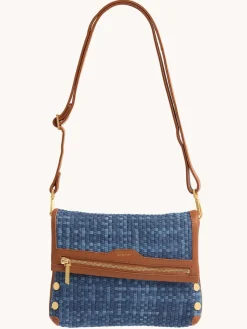 Hammitt Los Angeles VIP Medium Clutch in Mosaic Denim/Brushed Gold