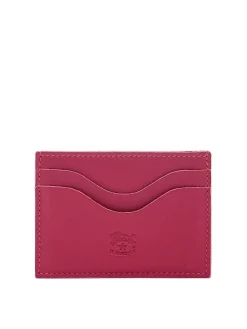 Il Bisonte Baratti Card Case in Cherry Cowhide Leather