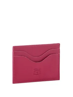 Il Bisonte Baratti Card Case in Cherry Cowhide Leather