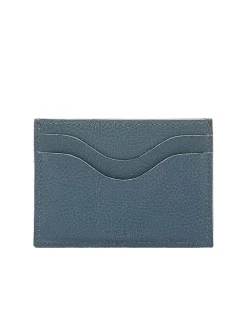 Il Bisonte Salina Card Case in Blue Denim Leather