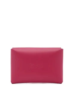 Il Bisonte Sovana Card Case in Cherry Cowhide Leather