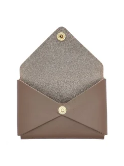 Il Bisonte Sovana Card Case in Light Grey Cowhide Leather
