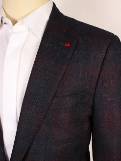 Isaia Sanita Patch Pocket Sport Jacket in Navy