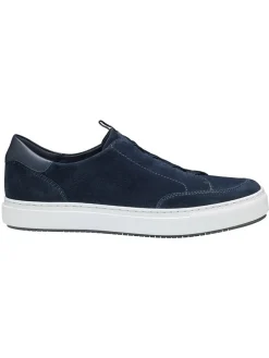 J & M Collection Anson Stretch Lace-to-Toe in Navy English Suede