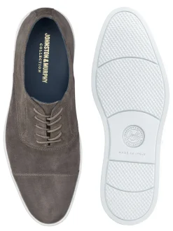 J & M Collection Bolivar Cap in Grey Italian Suede