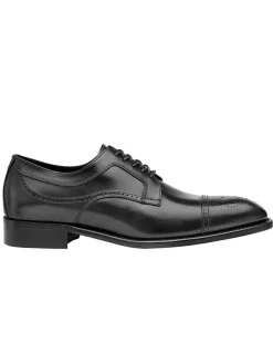 J & M Collection Ellsworth Cap Toe in Black Italian Calfskin
