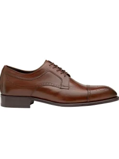 J & M Collection Ellsworth Cap Toe in Brown Italian Calfskin