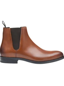 J & M Collection Flynch Chelsea Boot in Tan Italian Calfskin