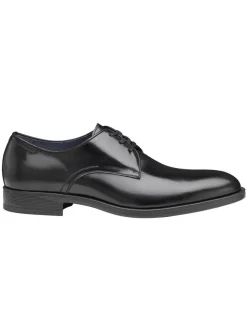 J & M Collection Flynch Plain Toe in Black Italian Calfskin