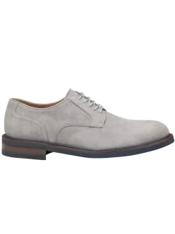 J & M Collection Hartley Plain Toe in Grey Italian Suede
