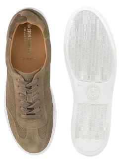 J & M Collection Jake Perfed U-Throat in Taupe Italian Suede