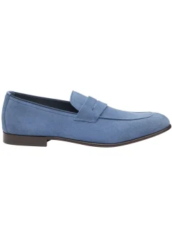 J & M Collection Taylor Penny in Denim Italian Suede
