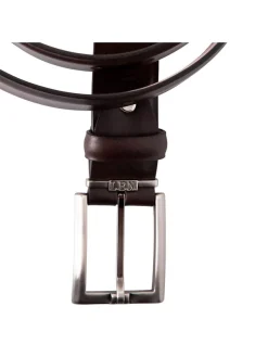 LEN Belts Italian Marbled Calf Belt in Espresso