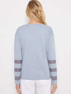 Lisa Todd Mesh Fest Top in Denim