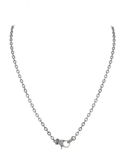 Margo Morrison Rhodium Chain with Diamond Clasp