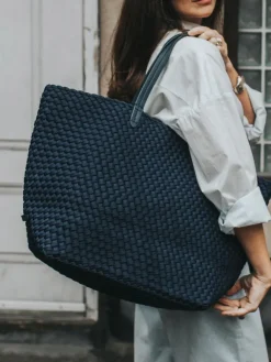 Naghedi Jetsetter Large Tote in Solid Ink Blue