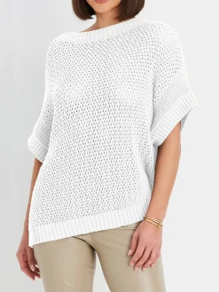 Planet by Lauren G Crochet Popover in White